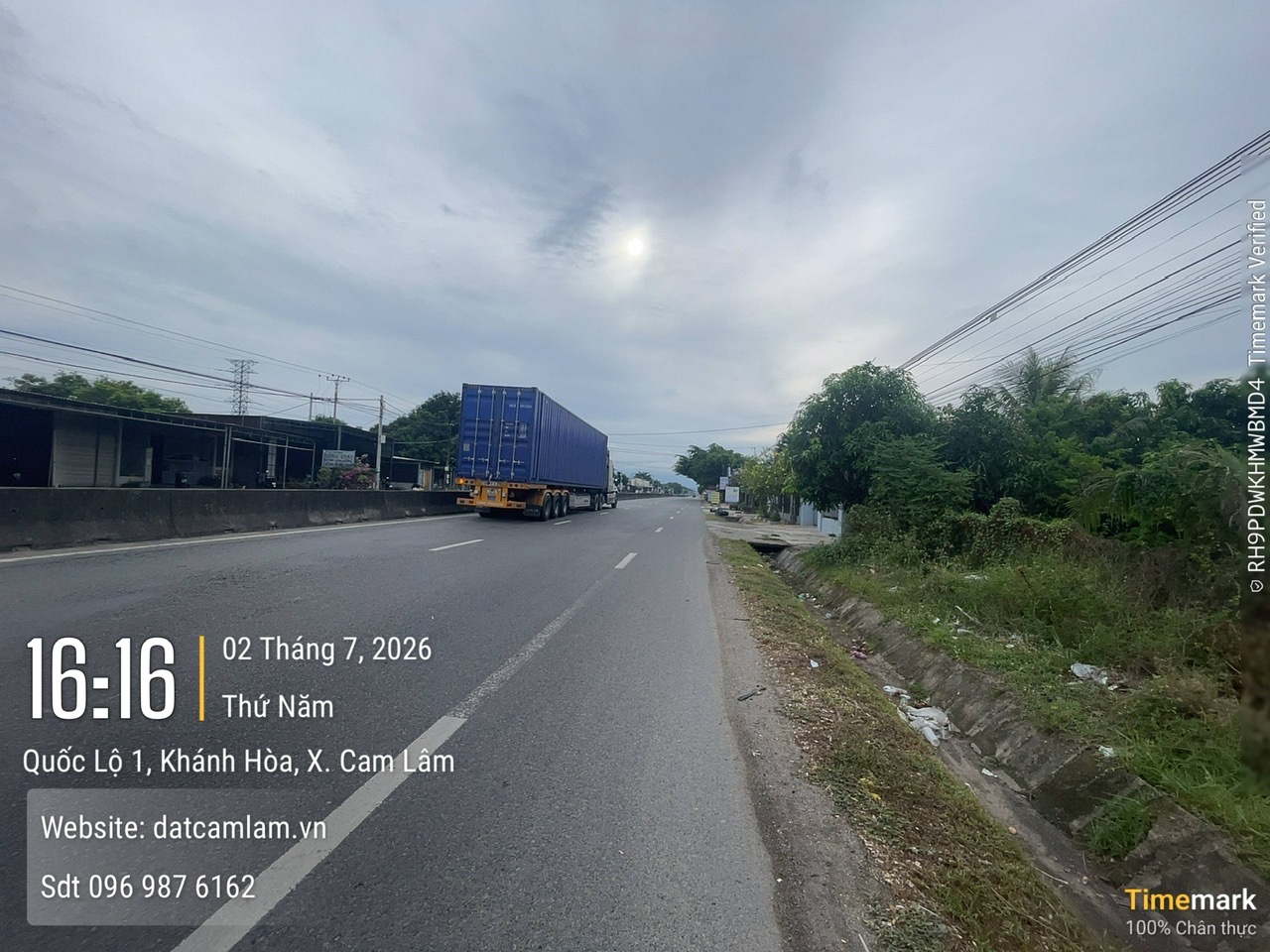 Bán Đất Mặt Tiền Quốc Lộ 1A Cam Lâm 353m² quy hoạch 3 Mặt Tiền Kinh Doanh Sầm Uất